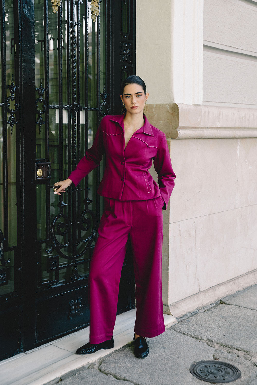 Magenta Twill Reverie Set