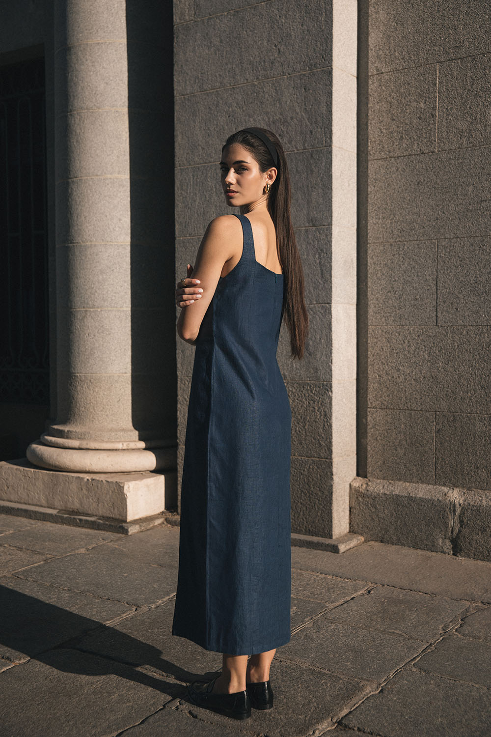 Navy Hemp Poise Dress