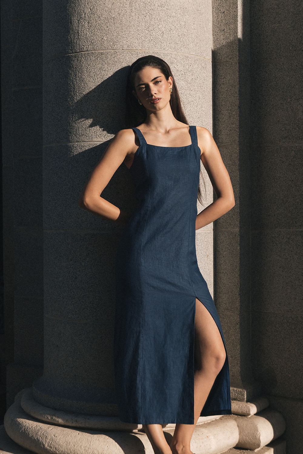 Navy Hemp Poise Dress
